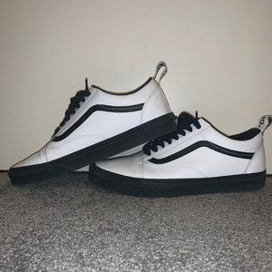 White Leather vans